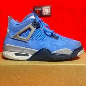 Nike Air Jordan 4 Retro University Blue 2021 Size 4Y Blue Black 408452-400 Gs